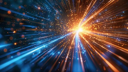 Obraz premium Abstract Light Trails in Space