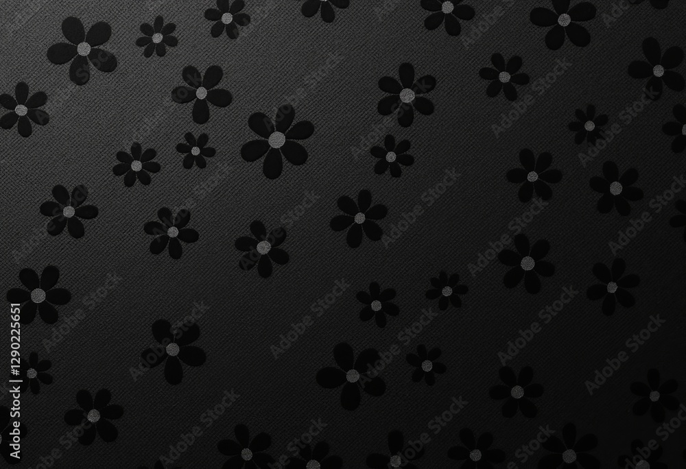 Aufkleber elegant black velvet texture: a flat lay showcasing subtle floral patterns, ideal for adding a touch
