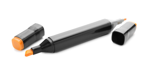 One double sided marker isolated on white