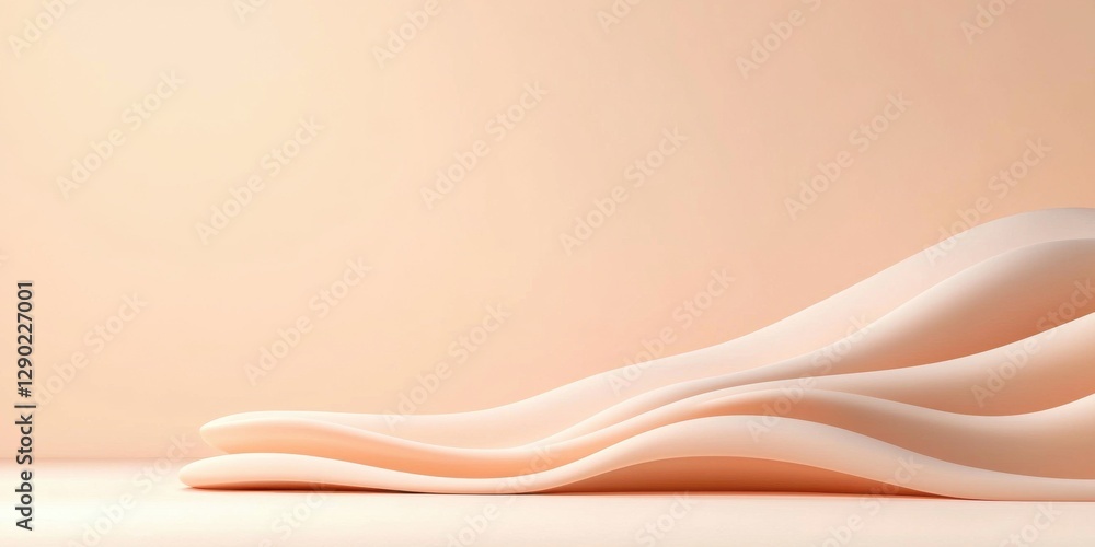 Poster fluid design forms abstract studio minimalist environment side view aesthetic concepts