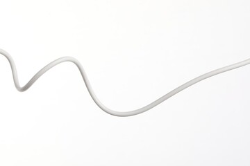 One color electrical wire on white background