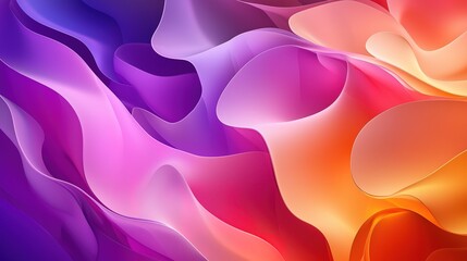 Obraz premium Abstract Purple Orange Wave Art
