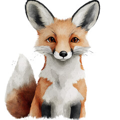 Obraz premium Detailed Illustration of a Fox with Tibetan Sand Patterns and Vibrant Features