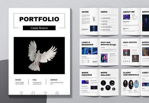 Digital Portfolio Template Layout