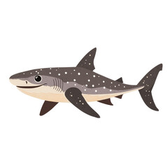 Fototapeta premium Detailed Illustration of a Whale Shark Swimming Gracefully in a Clear Ocean Environment