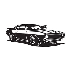 Obraz premium vintage Car silhouette vector illustration