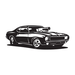 Fototapeta premium vintage Car silhouette vector illustration