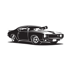 Fototapeta premium vintage Car silhouette vector illustration