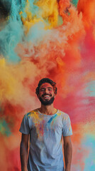 Fototapeta premium Holi Festival of Colors, a holiday in India