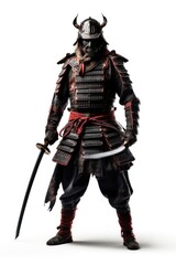 Fototapeta premium Samurai samurai weapon white background.