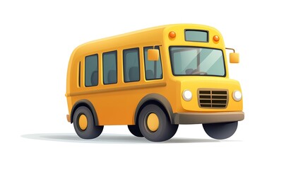 Baby bus illustration, cartoon style, no logos, white background