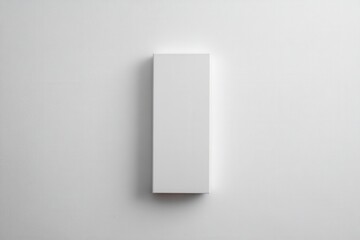 Tall white box on white background. Perfect for packaging, product, or branding mockups.