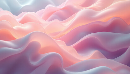 Obraz premium Abstract Pink and Peach Waves Background Image
