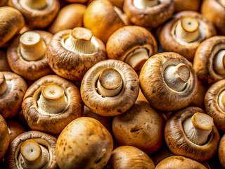 Delicious Champignon mushroom. Tasty Food background