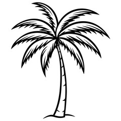 Obraz premium palm tree silhouette