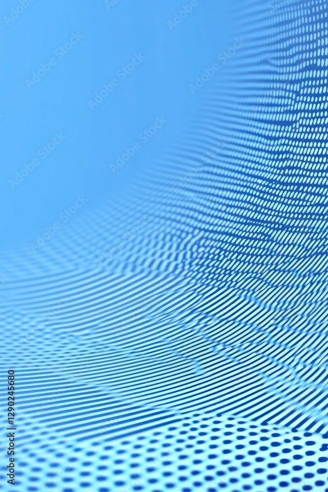 Poster abstract blue wave pattern with fine mesh texture creating a sense of depth and fluidity, ideal for 