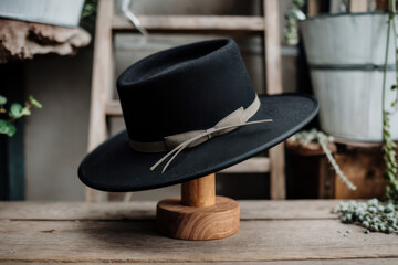Black felt hat