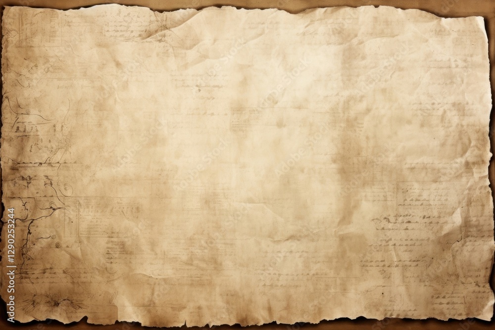 Aufkleber old wihte paper with sketch of medieval backgrounds document texture.