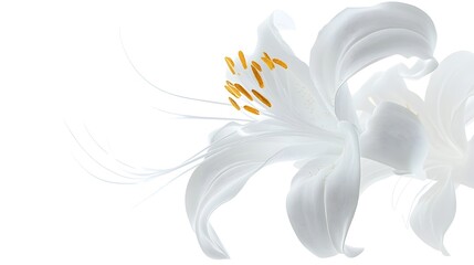Elegant White Lily Flower Petals Stunning Floral Design Decoration