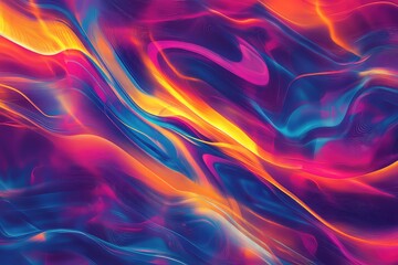 Obraz premium A futuristic abstract chaotic background with glitch effects, pixel distortions, and vibrant lights.