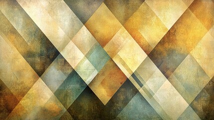 Abstract Geometric Texture: Gold, Beige, Green