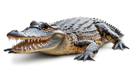 Obraz premium Alligator Profile, Open Jaws, Studio