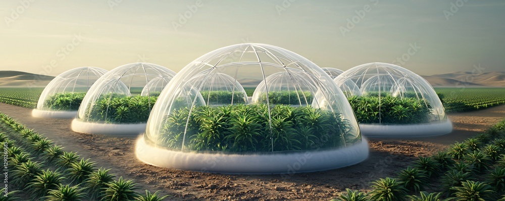 Aufkleber a self-sustaining mars colony built with biodegradable materials, futuristic architecture blending i