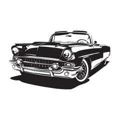 Obraz premium vintage Car silhouette vector illustration