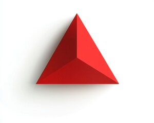 Fototapeta premium A simple bold red attention icon with modern vector lines and sharp edges, on white 
