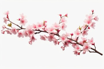 Sakura blossom branch flower.