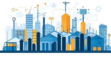 3D Glowing Blue Bar Graph Showing Upward Trend, A 3D bar graph with a glowing blue color, depicting an upward trend with an arrow at the end