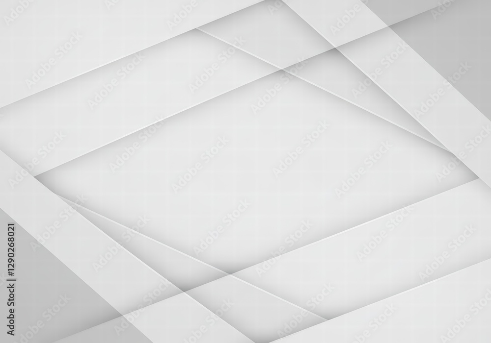 Poster abstract white geometric background with lines and shadows for modern design