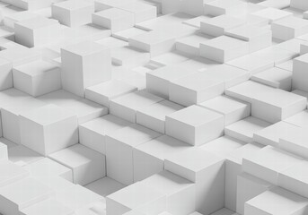 Obraz premium Abstract White Cubes Background with Geometric Patterns and Minimalist Design