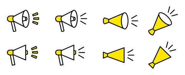 メガホンのアイコンイラスト1