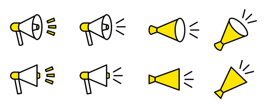 メガホンのアイコンイラスト1
