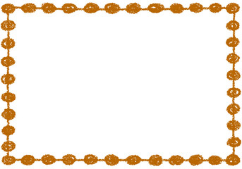 手描きのクレヨン素材　背景　北欧風のモダンなフレーム