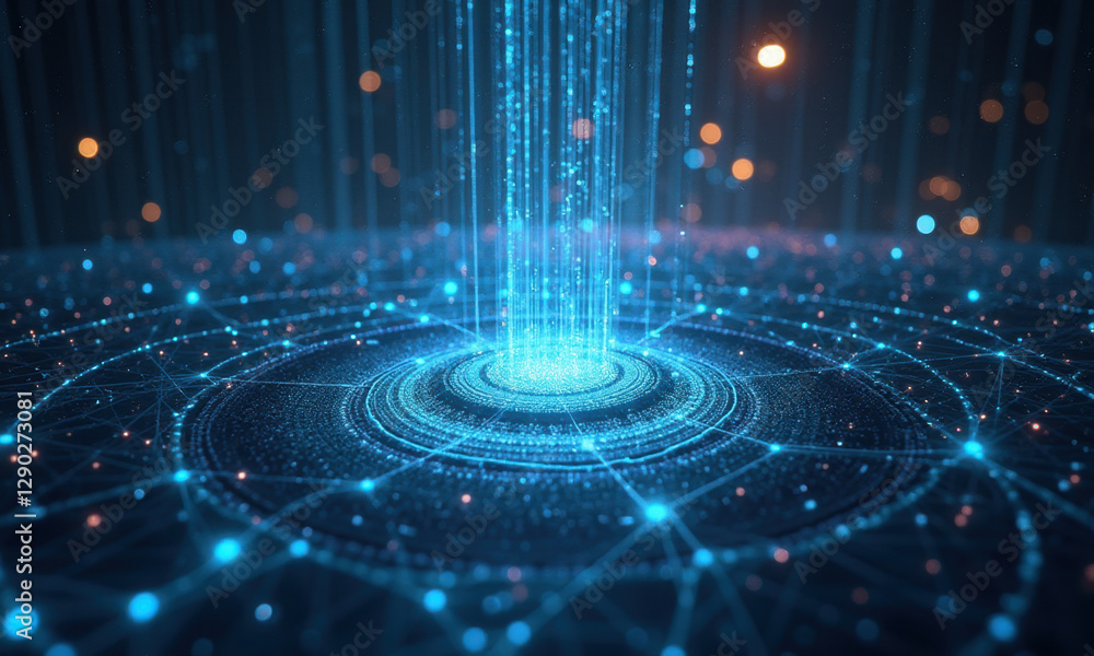 Aufkleber digital data network, abstract tech background - abstract backgrounds