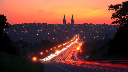 Sunrise Highway Traffic Cityscape