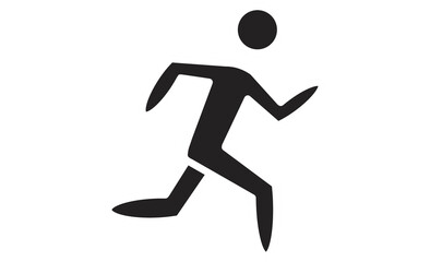 マラソンのシンプルな線画アイコン