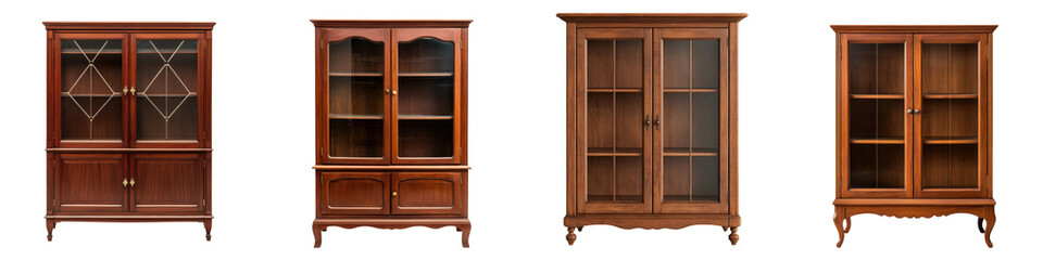Elegant and Antique Styled Wooden Cabinets Bookcases and Shelving Units Perfect for Decorating and Organizing Luxurious Home or Office Interiors