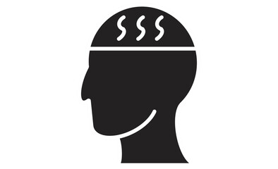 熱中症のシンプルな線画アイコン