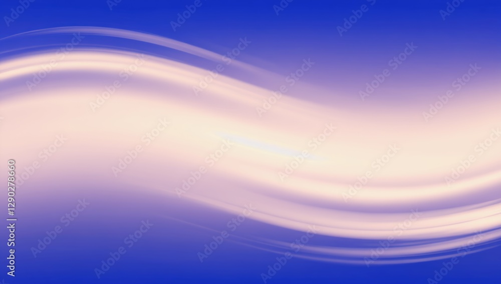 Poster abstract flowing curves on a gradient background