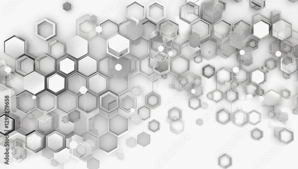 Poster abstract hexagon network background