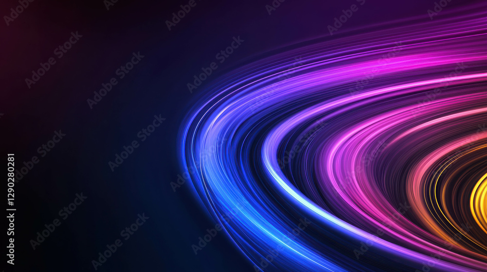 Poster elegant abstract interpretation of energy transfer with vibrant color flow and motion