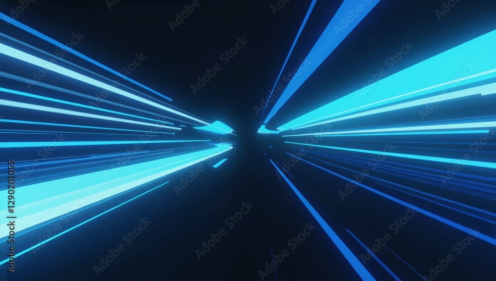 Poster abstract speed lines in dark space