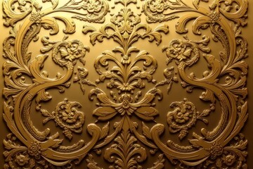 Embossed Golden Pattern – Elegant Low-Relief Decorative Design