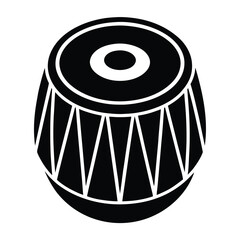 tabla silhouette vector illustration.