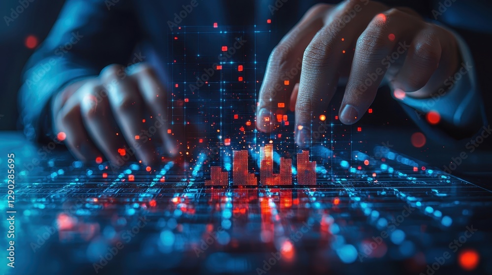 Poster key data visualization trends impacting business analytics in digital workspaces