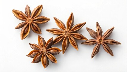 Fototapeta premium Anises in White Background