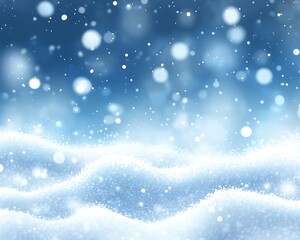 Fototapeta premium Winter Snowfall Landscape Background